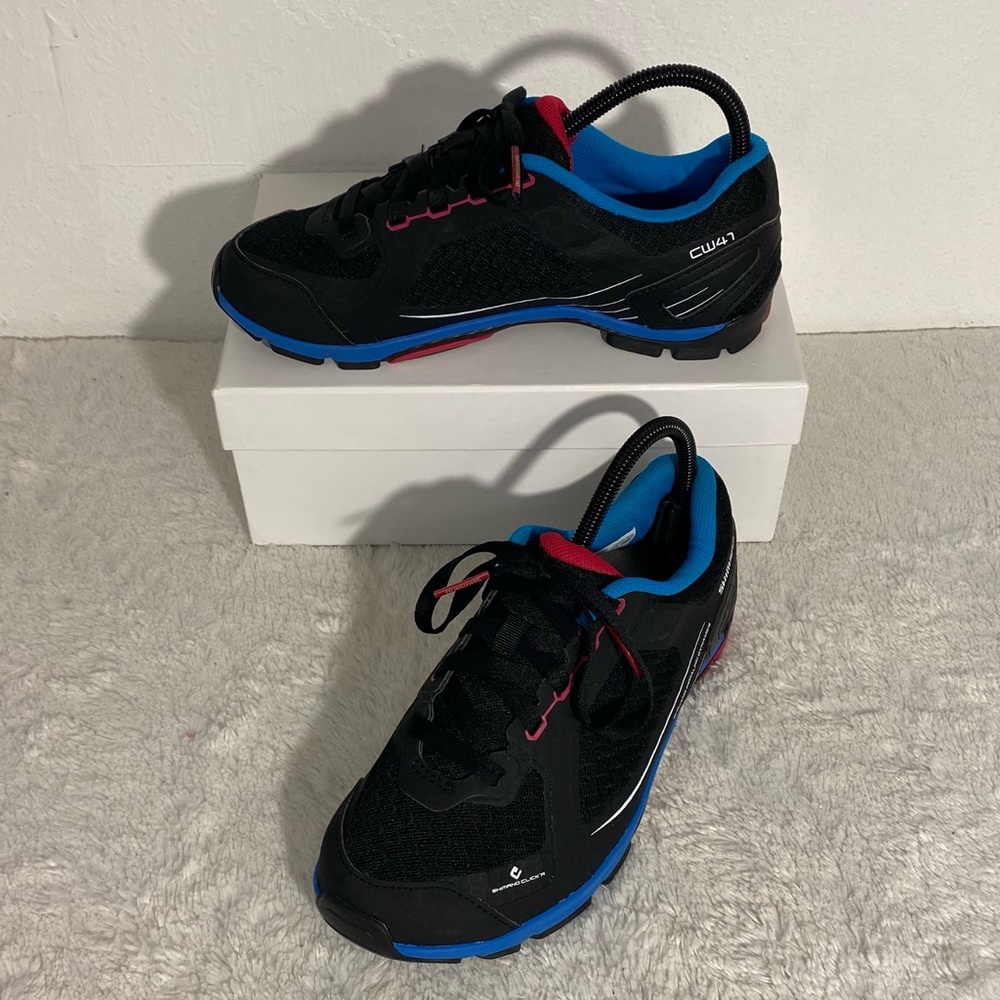 Shimano SH-CW41 Women’s Cycling Shoes Size 39 EU (7.2 US) Black Blue Red